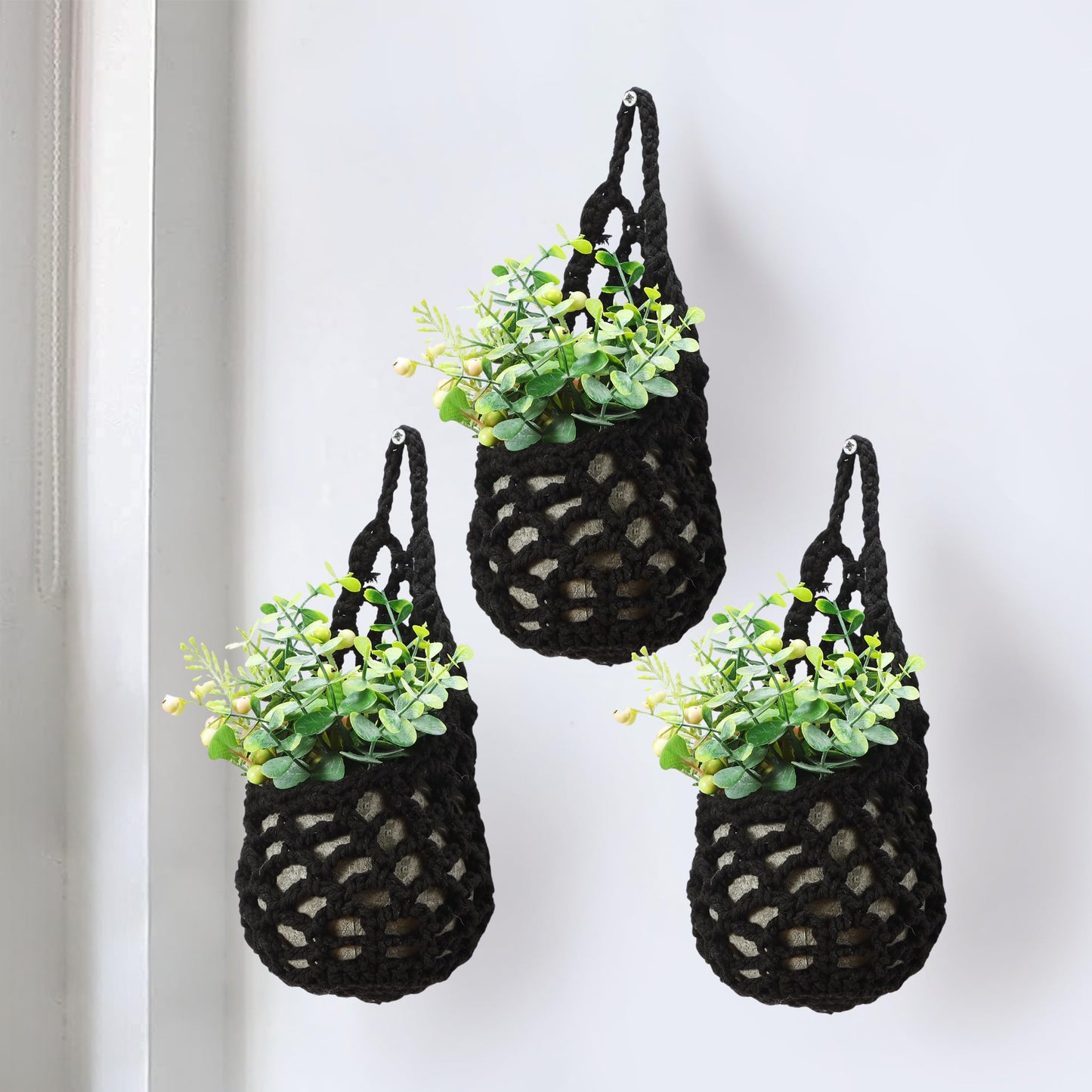 Shineloha 3 Packs Hanging Planters for Indoor Plants up to 4 in., Wall Plant Holder | Plant Hanger Indoor, Wall Planters for Indoor Plants, Hanging Plant (3PK, for 4 inch Pot)