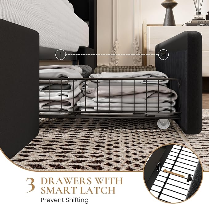 SHA CERLIN King Size Bed Frame