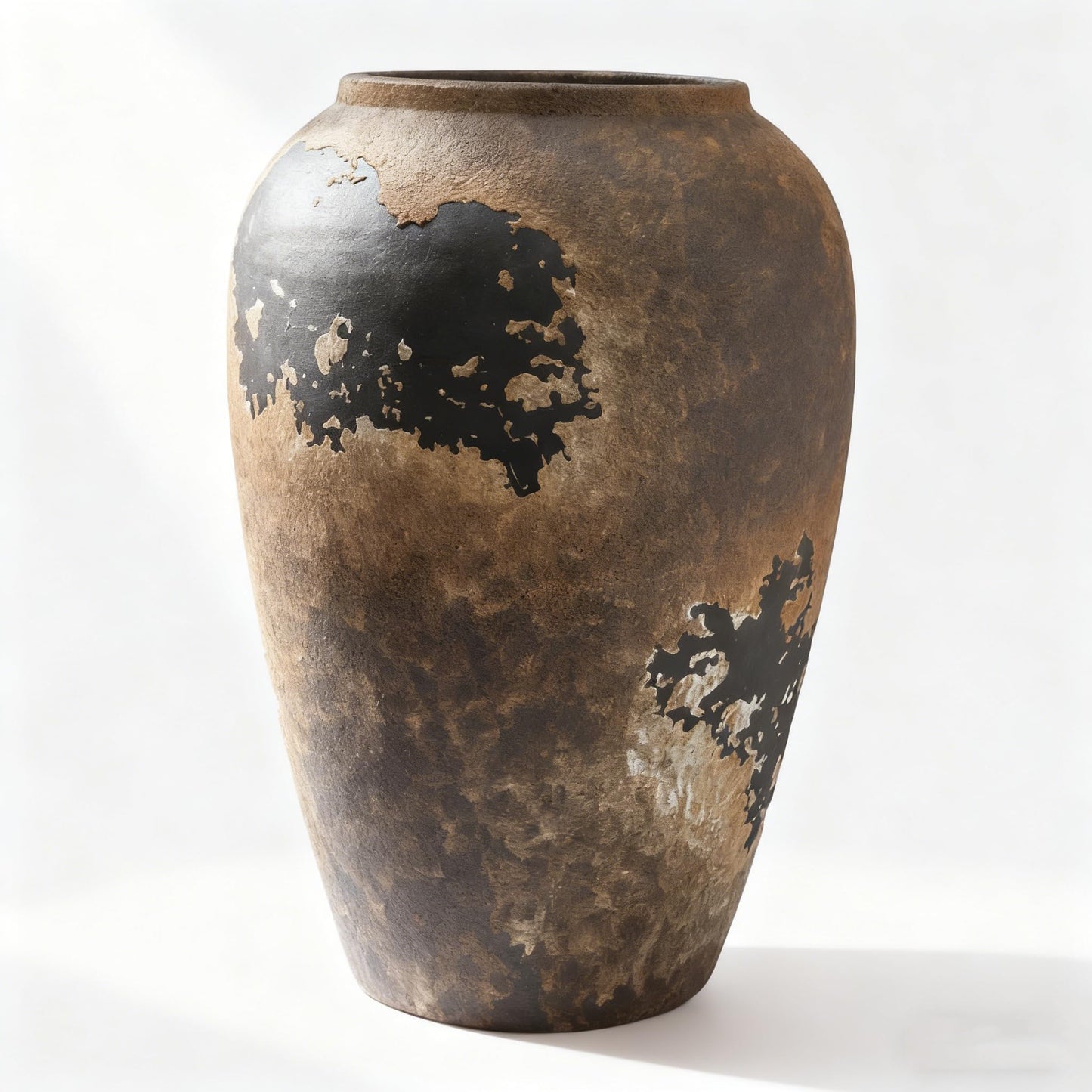 Ceramic Rustic Vases for Centerpieces,11 inch Decorative Terracotta Flower Terracotta vase for Home Decor,Farmhouse,Living Room,Table,Neutral,Waterproof