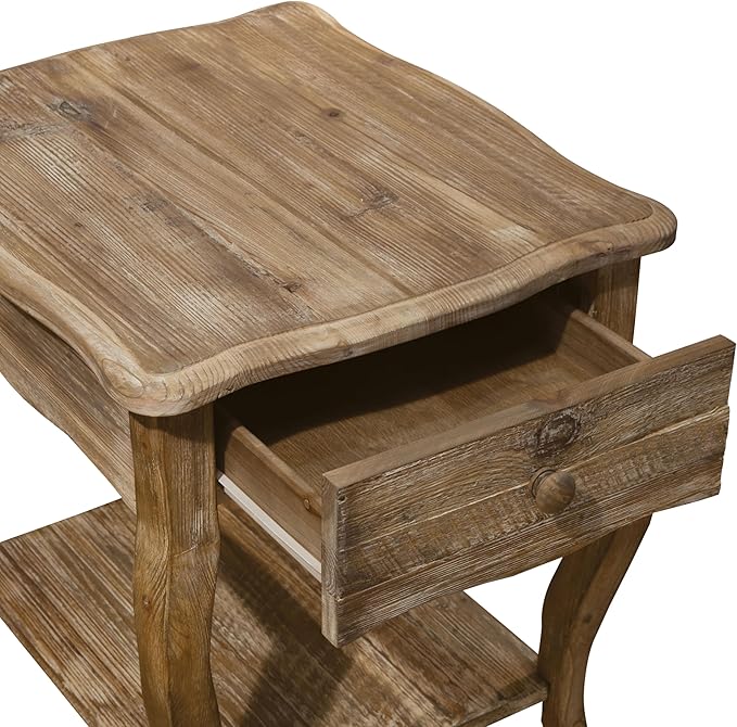 Austerity Rustic Solid Wood End Table