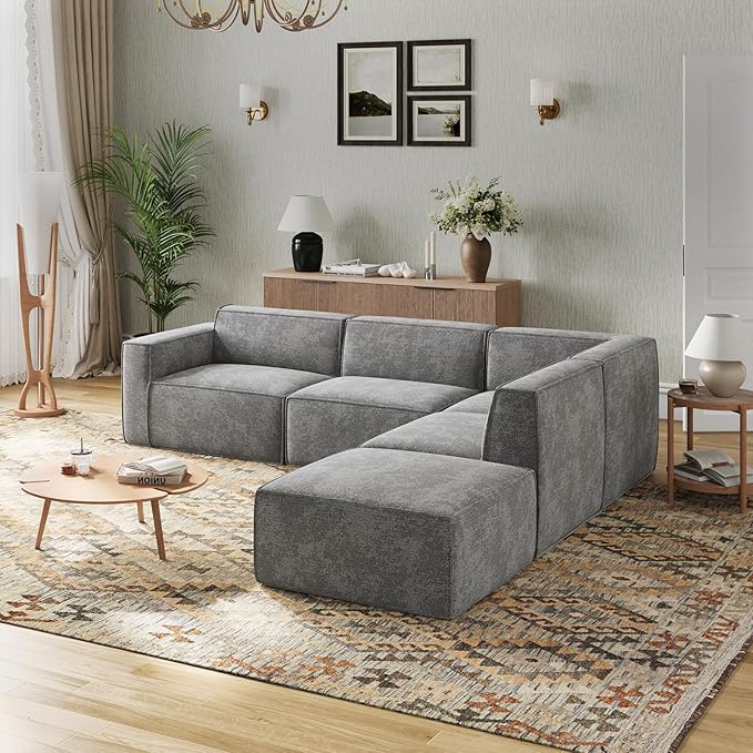 Novilla 109" Modular Sectional Sofa, No Assembly Cloud Sectional Couch
