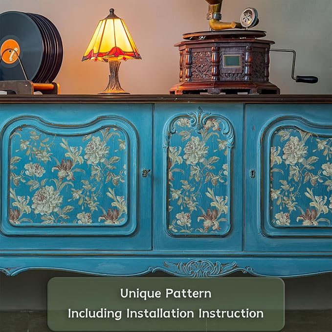 Vintage Floral Rub on Transfers