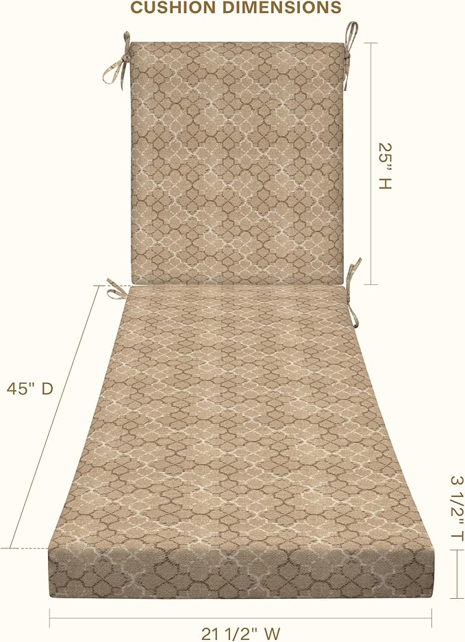 Honeycomb Outdoor Chaise Lounge Cushion