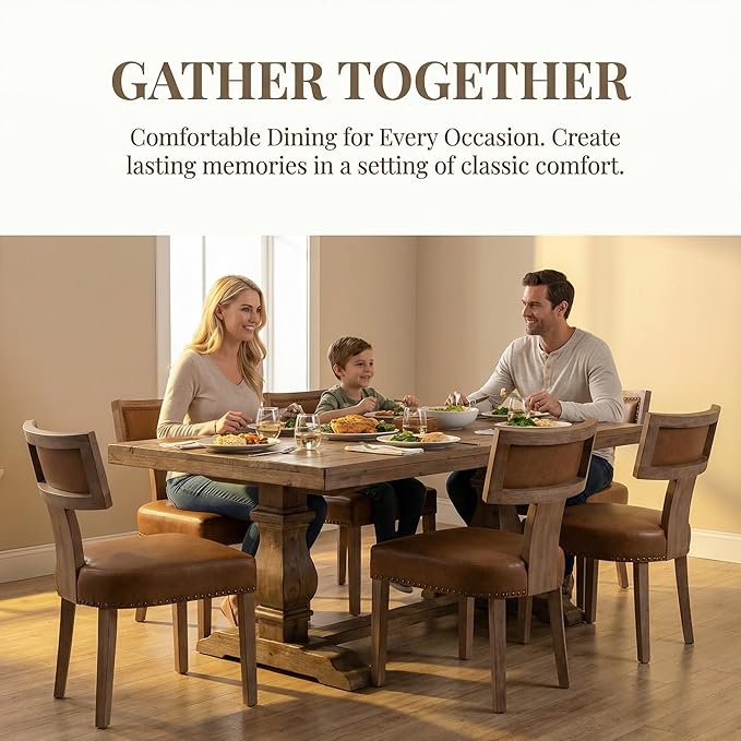 VESCASA Faux PU Leather Upholstered Dining Chairs