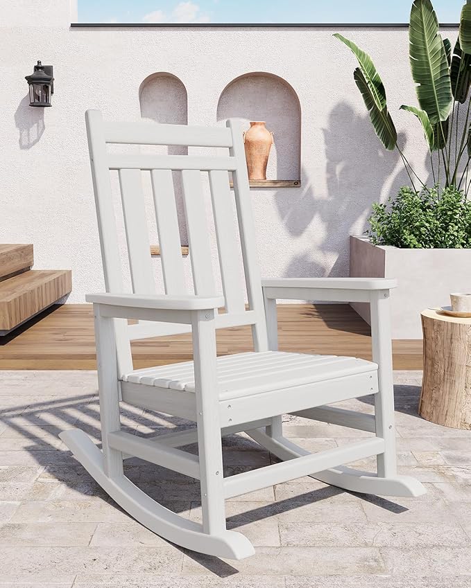 GarveeLife Poly Lumber Rocking Chair Outdoor Set of 4