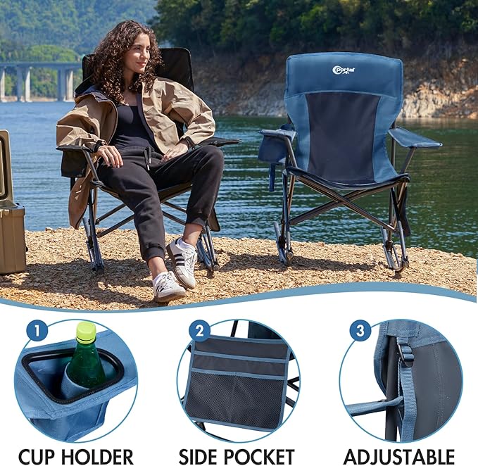 Portal Outdoor Rocking Chair Camping Folding Portable Rocker
