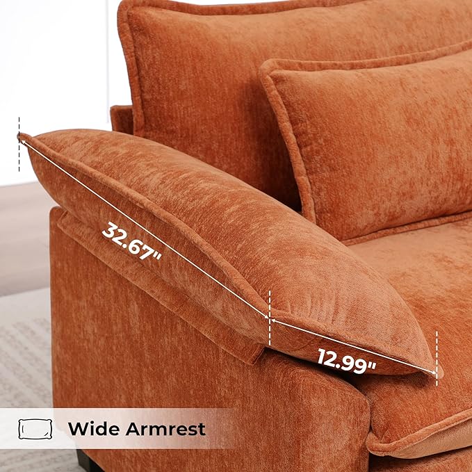 Oversized Accent Chair, Modern Upholstered Armchair Cloud Sofa Chair