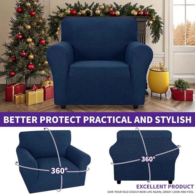 ZNSAYOTX Super Stretch Chair Slipcover Universal Sofa Chair Covers