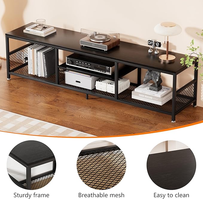 VECELO TV Stand with Power Outlets