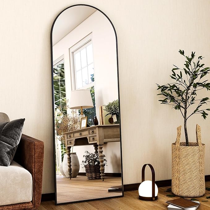 HARRITPURE 59"x16" Arched Full Length Mirror, Arch Floor Mirror