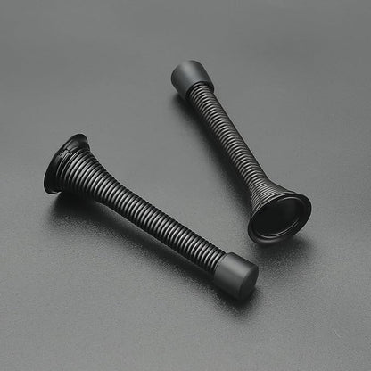 Ravinte Door Stoppers, 6 Pack Black Spring Door Stops with Rubber Bumper, Door Stoppers for Bottom of Door
