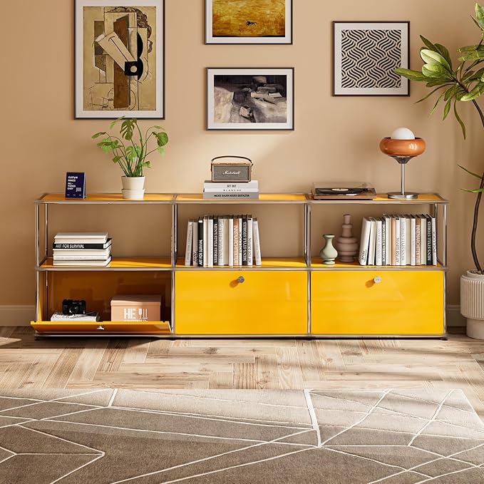 Modern Storage Cabinet Sideboard Versatile Free-Standing Organizer Cabinets