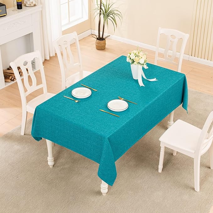 BALCONY & FALCON Square Tablecloth Washable Wrinkle Resistant and Water Proof