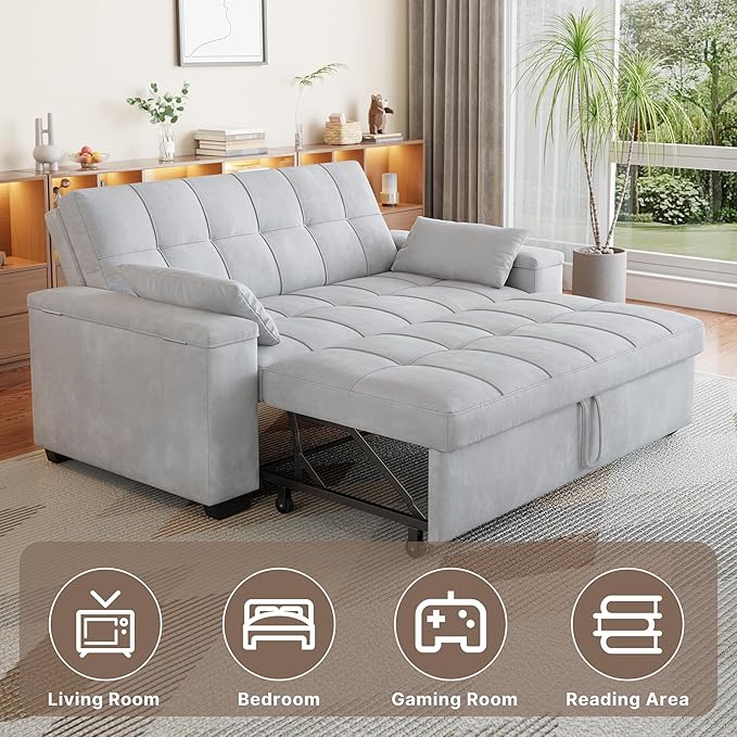 Gizoon Convertible Sofa Bed, Loveseat Sleeper Sofa