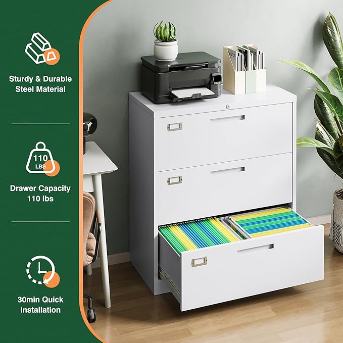 Letaya 3 Drawer File Cabinets