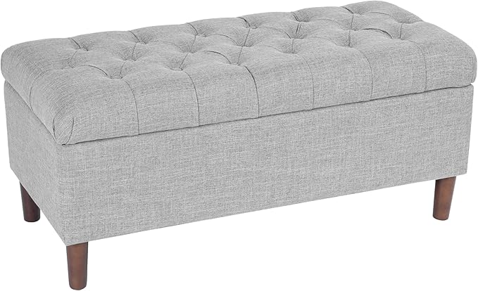 Homepop Home Decor | Tufted Ainsley Button Storage Ottoman Bench