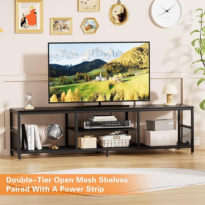 VECELO TV Stand with Power Outlets