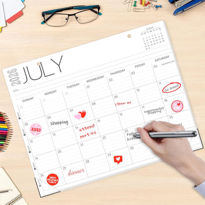 GuassLee Desk Calendar 2026, 12-Month Desk Calendar from January. 2026 to December. 2026, 14" X 11" Monthly Desk Planner, Table Desk Top Calendar with Thick Paper for Office Home Planning & Organizing
