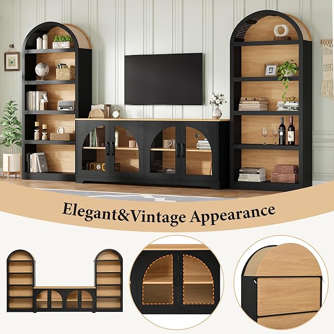 Merax Vintage Farmhouse TV Stand Set
