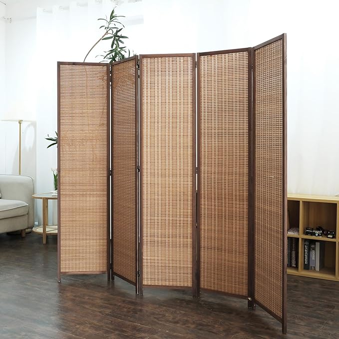 Furnnylane 5 Panel Bamboo Room Divider