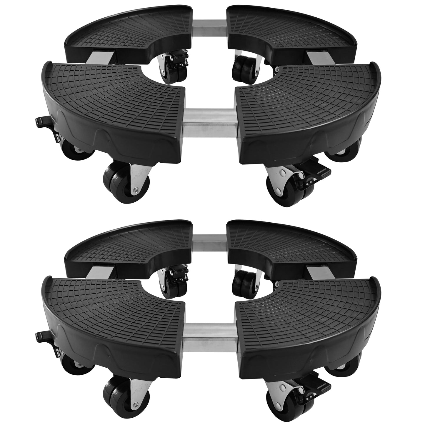 CASIMR Plant Stand with Wheels, Heavy Duty Plant Caddy with 8 Twin Casters, 2 Pack Adjustable 15-20 Inch Indoor Outdoor Large Rolling Plant Stand Planter Cart Dolly for FlowerPot, 600lbs Capacity