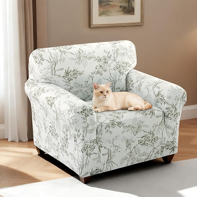 H.VERSAILTEX Printed Chair Slip Cover Floral Pattern Sofa Cover Soft