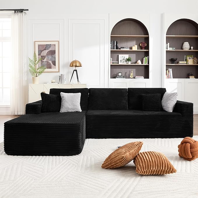Opiesit 108" Boneless Couches for Living Room, Modular Sectional Sofa