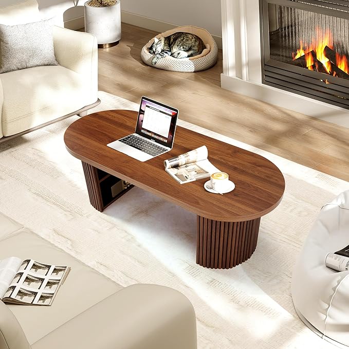Oval Fluted Coffee Table