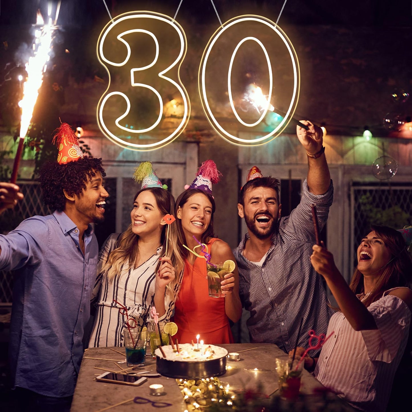 RumonZS Number 3 Light Up LED Neon Sign Backdrop 16.5" Birthday Party Decor Warm White Number One Light Up Sign USB Powered Big Number Sign Light for Birthday Night Light Party Anniversary Wedding