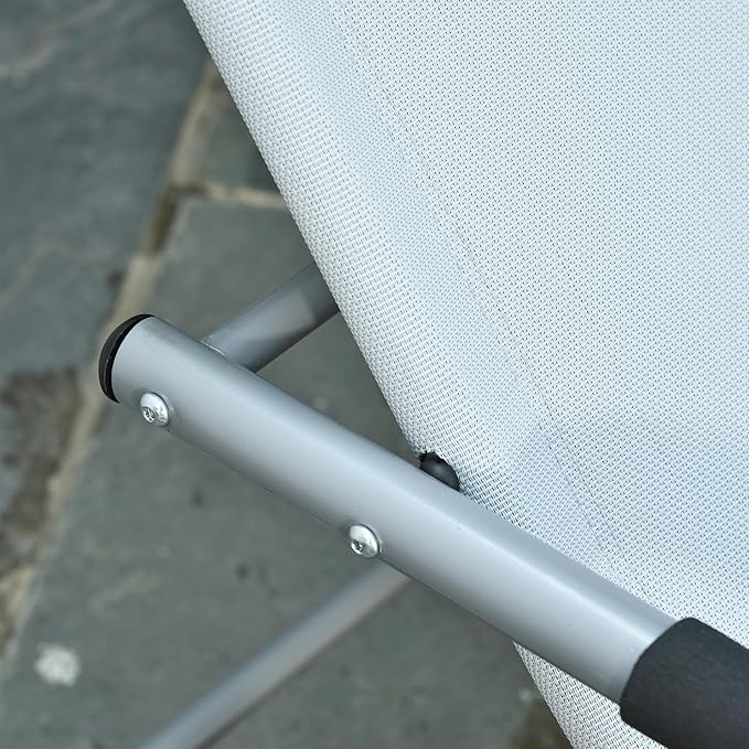 Outsunny Zero Gravity Rocking Chair Outdoor Chaise Lounge Chair Recliner Rocker