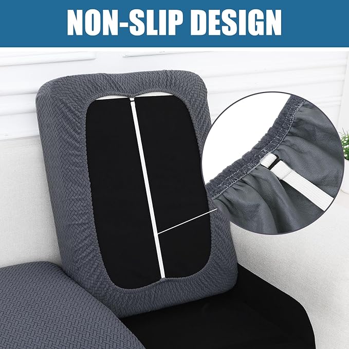 Smiry Waterproof Couch Cushion Covers, Stretch Jacquard Thick Sofa Cushion