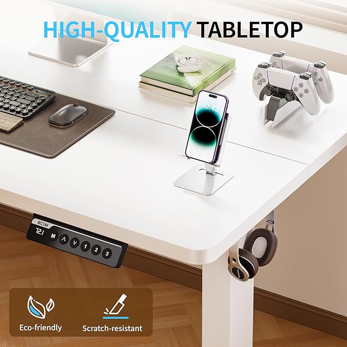 BIZUM Electric Standing Desk, 55x24 inches Height Adjustable Desk, Sit to Stand