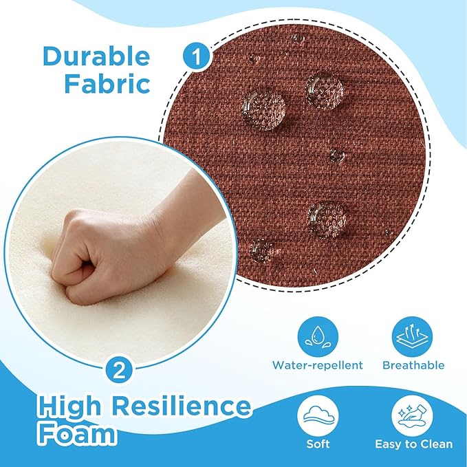 Outdoor Deep Seat & Back Cushion Set, 24 x 24 Inch Water Repellent and Fade