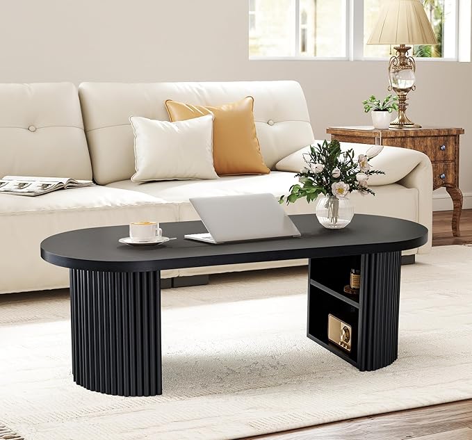 Oval Fluted Coffee Table