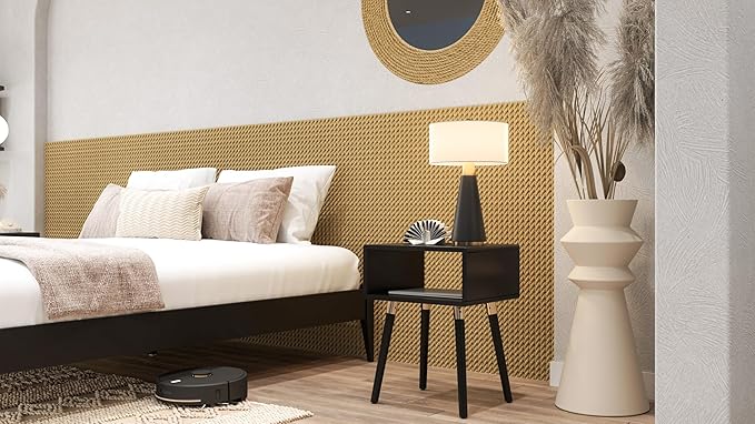 Bme Dinkee Solid Wood Nightstand, Fully Assembled, Without Drawer