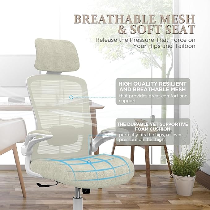Mimoglad Office Chair, High Back Ergonomic Desk Chair