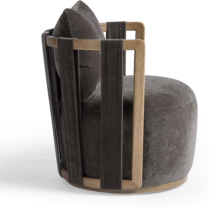 First of a Kind Swivel Chair in Chocolate Brown Plywood