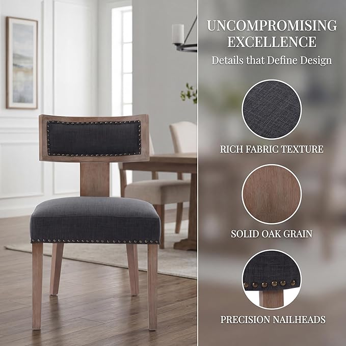 VESCASA Linen Upholstered Dining Chairs