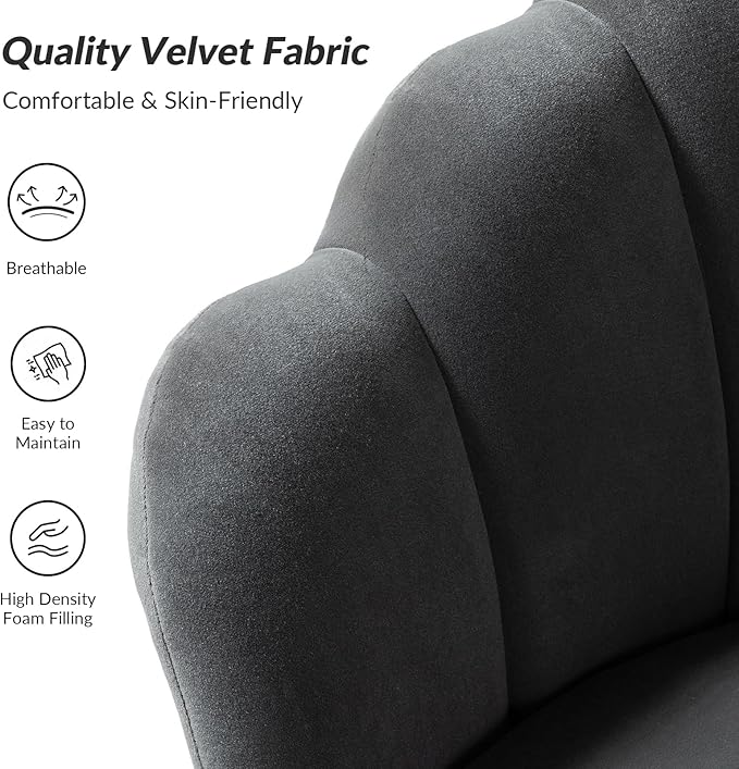 HULALA HOME Modern Velvet Accent Chairs Set of 2