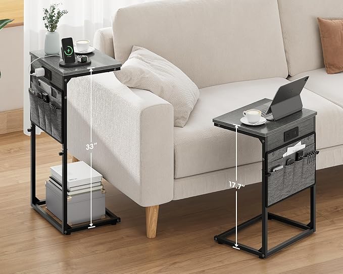 Vagusicc C-Shaped End Table