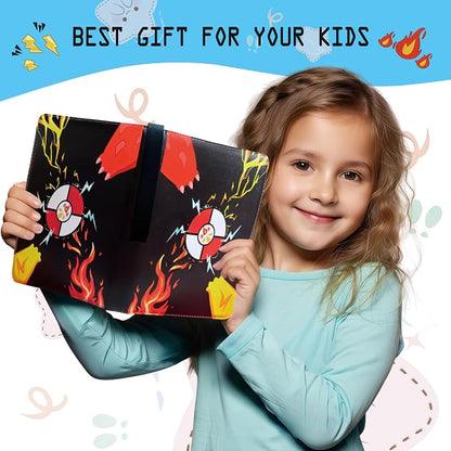 9 Pocket Card Binder,Trading Card Binder 900 Pockets,Card Collection Albums Holder,50 Removable Sleeves,Double Sided Pocket,with Zip and Portable Strap,for TCG Game Sport Collectible Cards