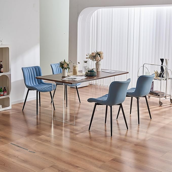 YOUNUOKE Mid-Century Modern Dining Chairs Set of 2, Armless Accent Chair