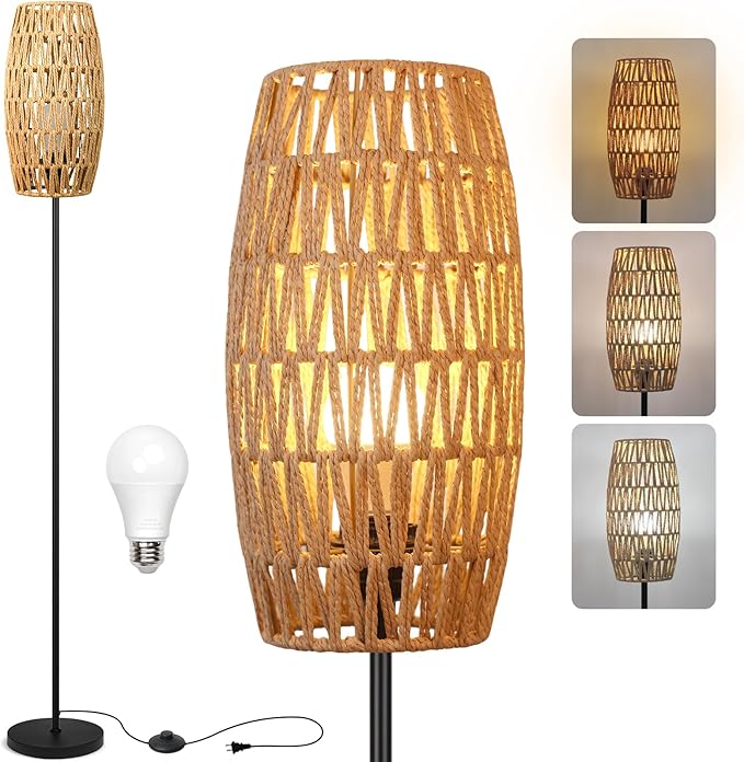 Ruiever Floor Lamp for Living Room, Farmhouse Floor lamp, Modern Standing lamp