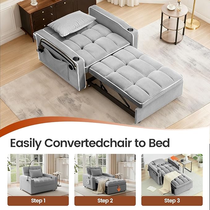 Sleeper Chair, Pull Out Chair Sleeper