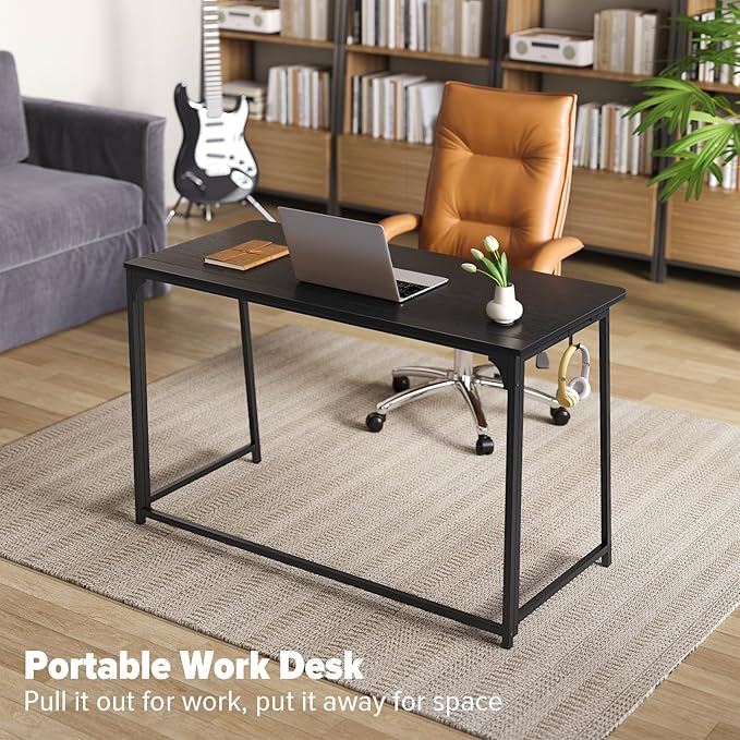 WOHOMO Folding Desk, 47.2" Foldable Computer Desk