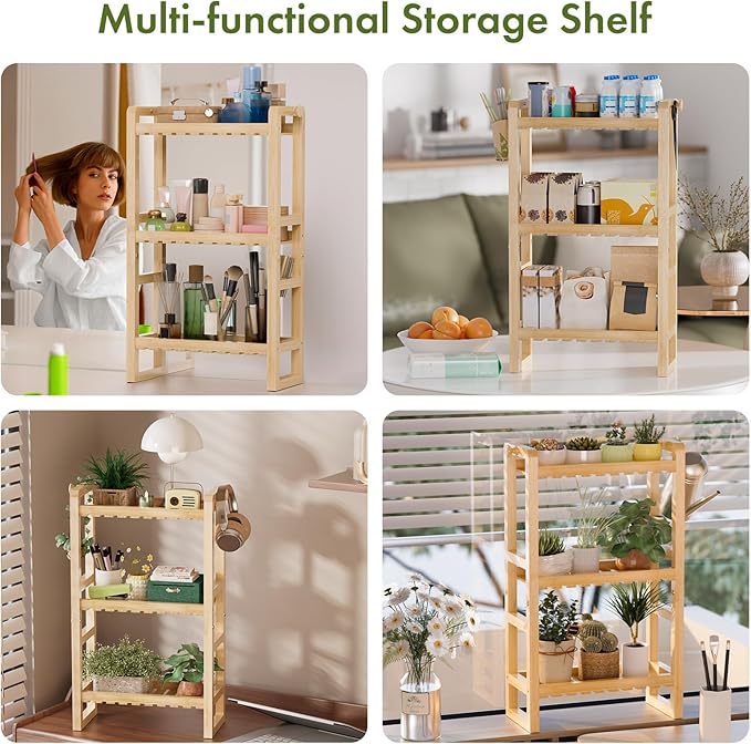 AmazerBath Bamboo Over The Toilet Storage Shelf