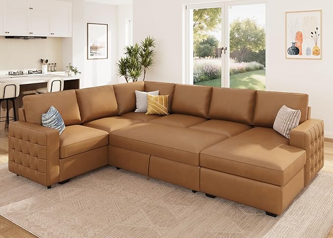 HONBAY Sleeper Sectional Couch