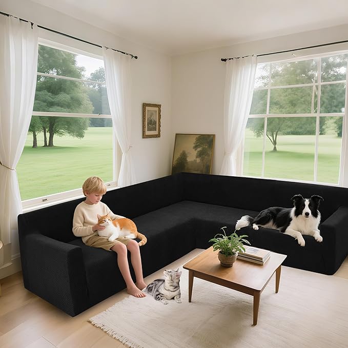 Arfntevss Stretch Sectional Couch Covers L Shaped Corner Sectional Sofa Cover
