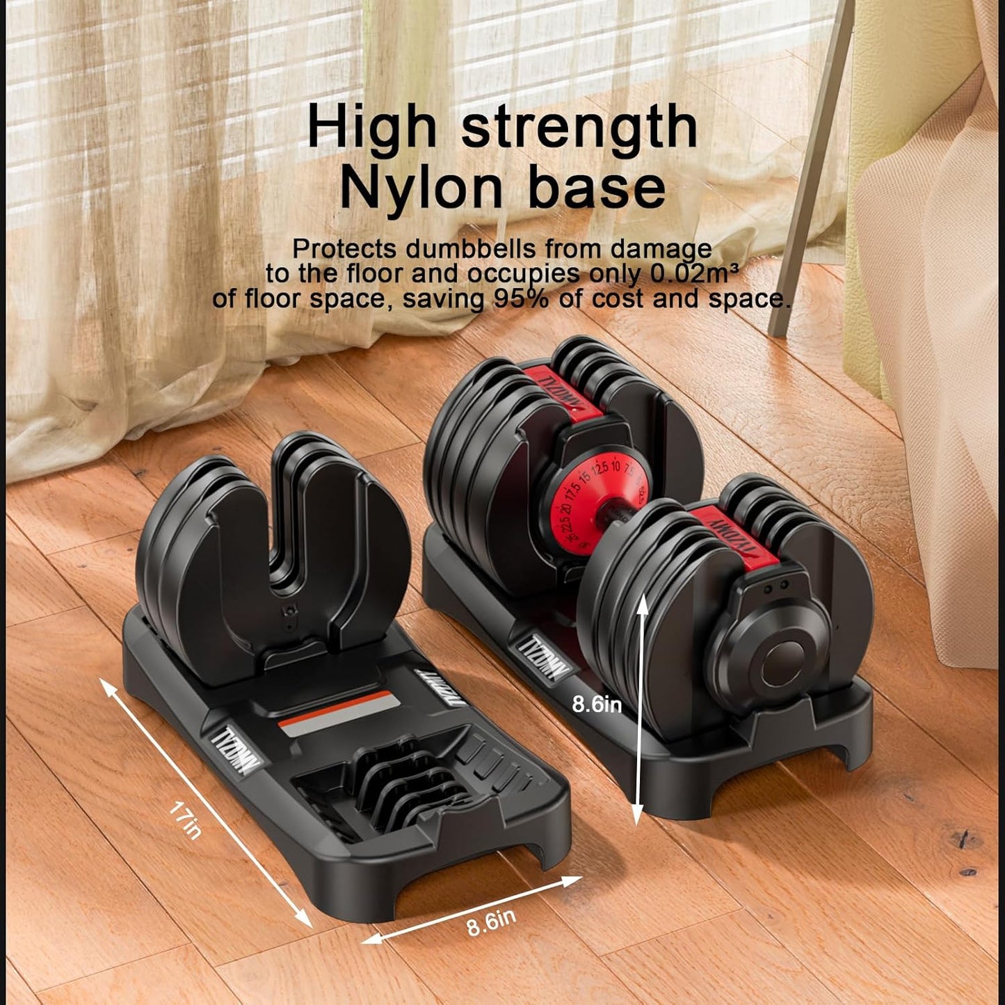 Adjustable Dumbbells Set of 2，Free Weights Dumbbells Set，Adjustable Dumbbell Set，52.5 lbs pair 105 lbs，15 in 1，for Men/Women Gym Equipment for Home Strength Training Equipment