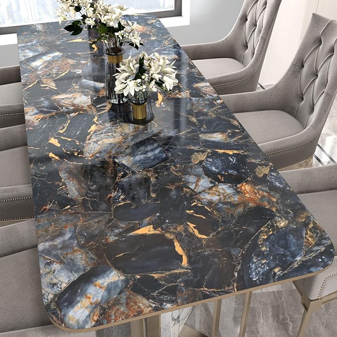 Black/Purple Marble Contact Paper